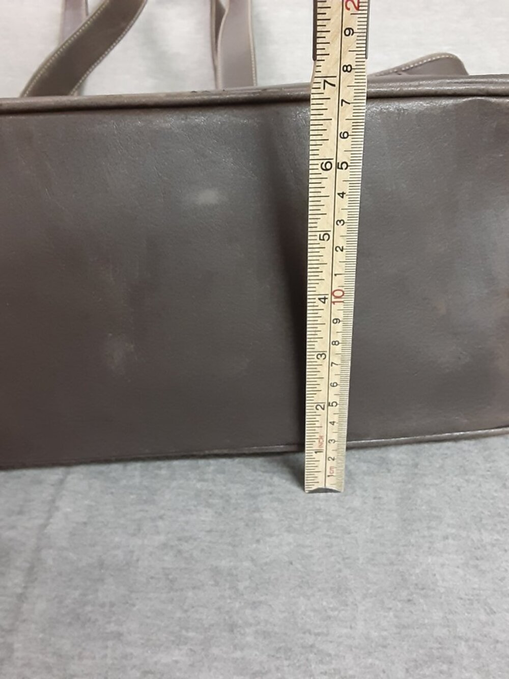 VTG Coach Hampton Large Tote Weekender Natural Cowhide Leather Brown - Picture 2 of 16